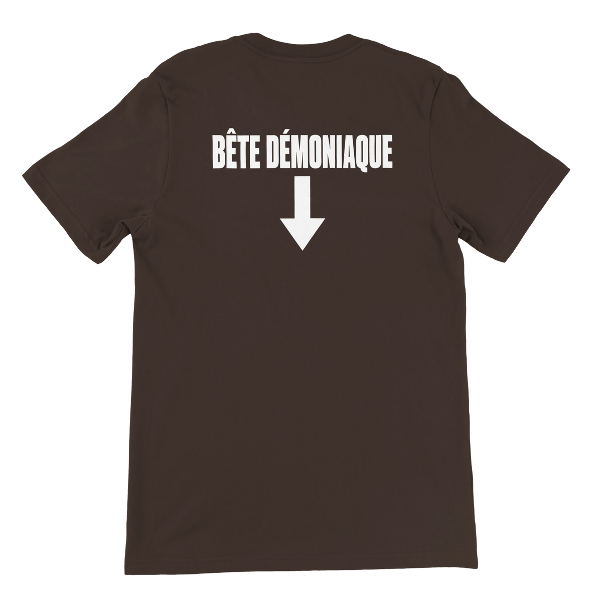 T-shirt « Bête démoniaque » marron, dos
