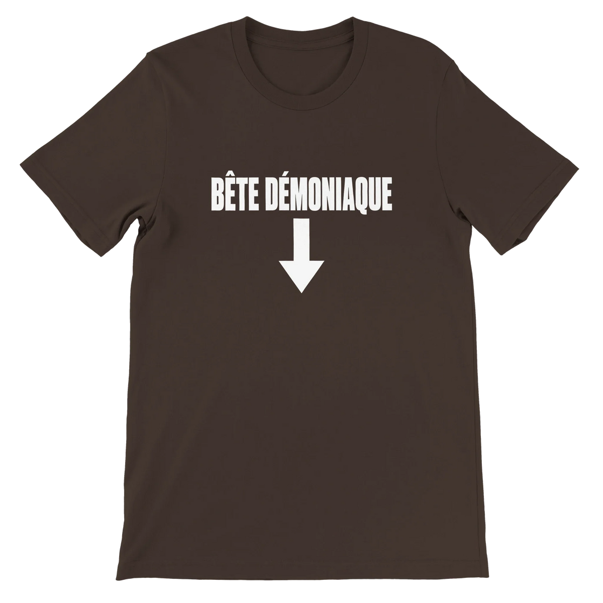 T-shirt « Bête démoniaque » marron, devant