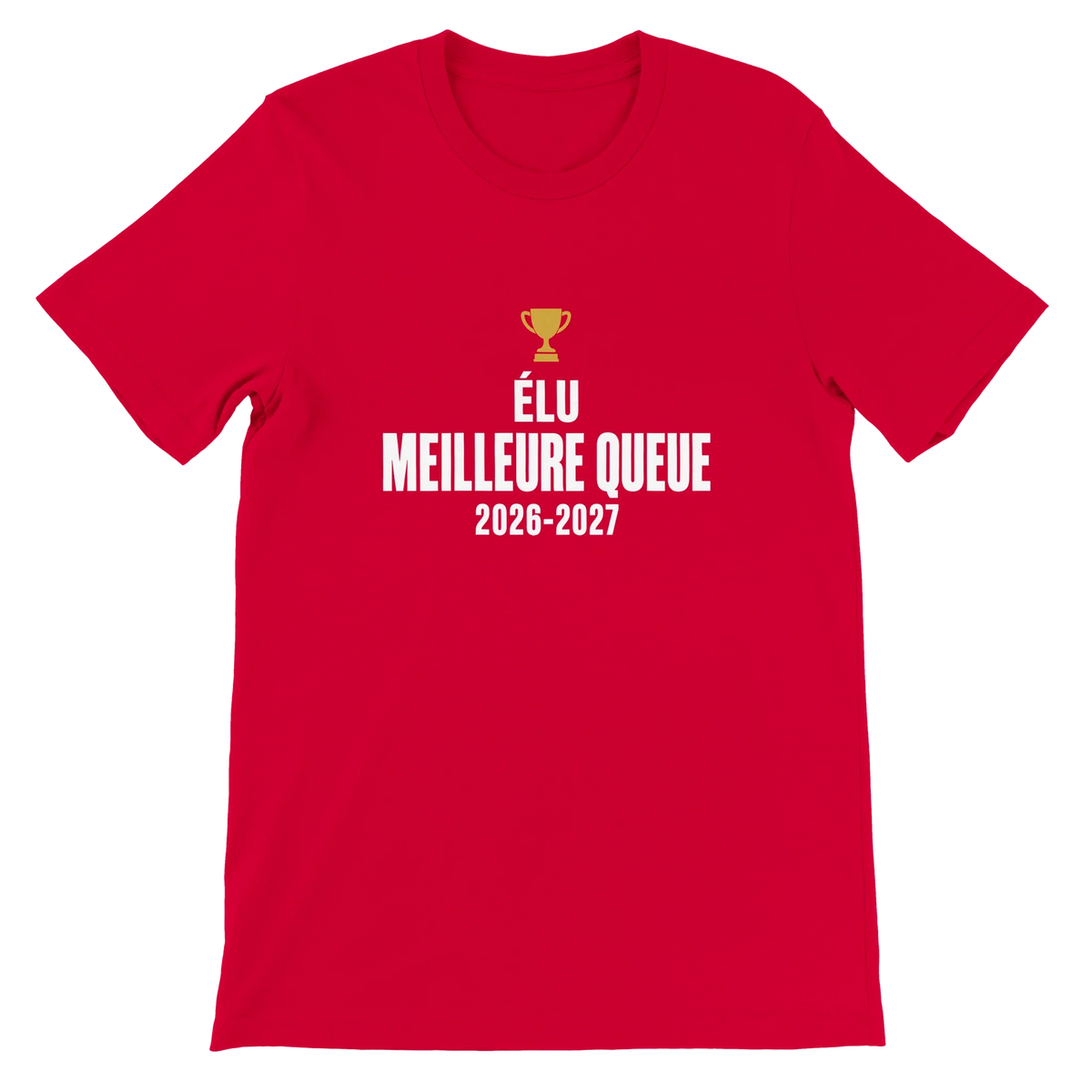 T-shirt « Élu meilleure queue » rouge, devant