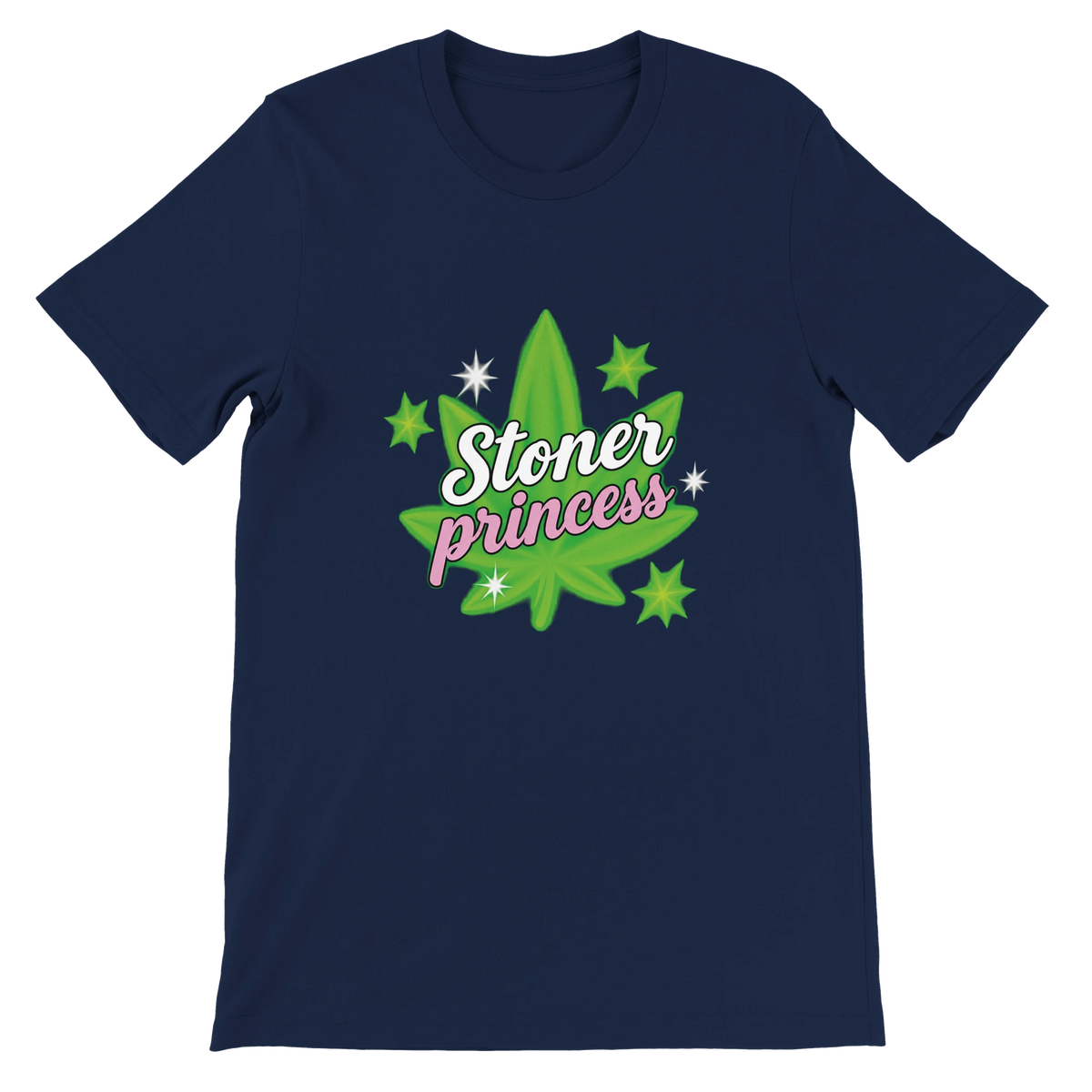 T-shirt « Stoner princess » bleu marine, devant