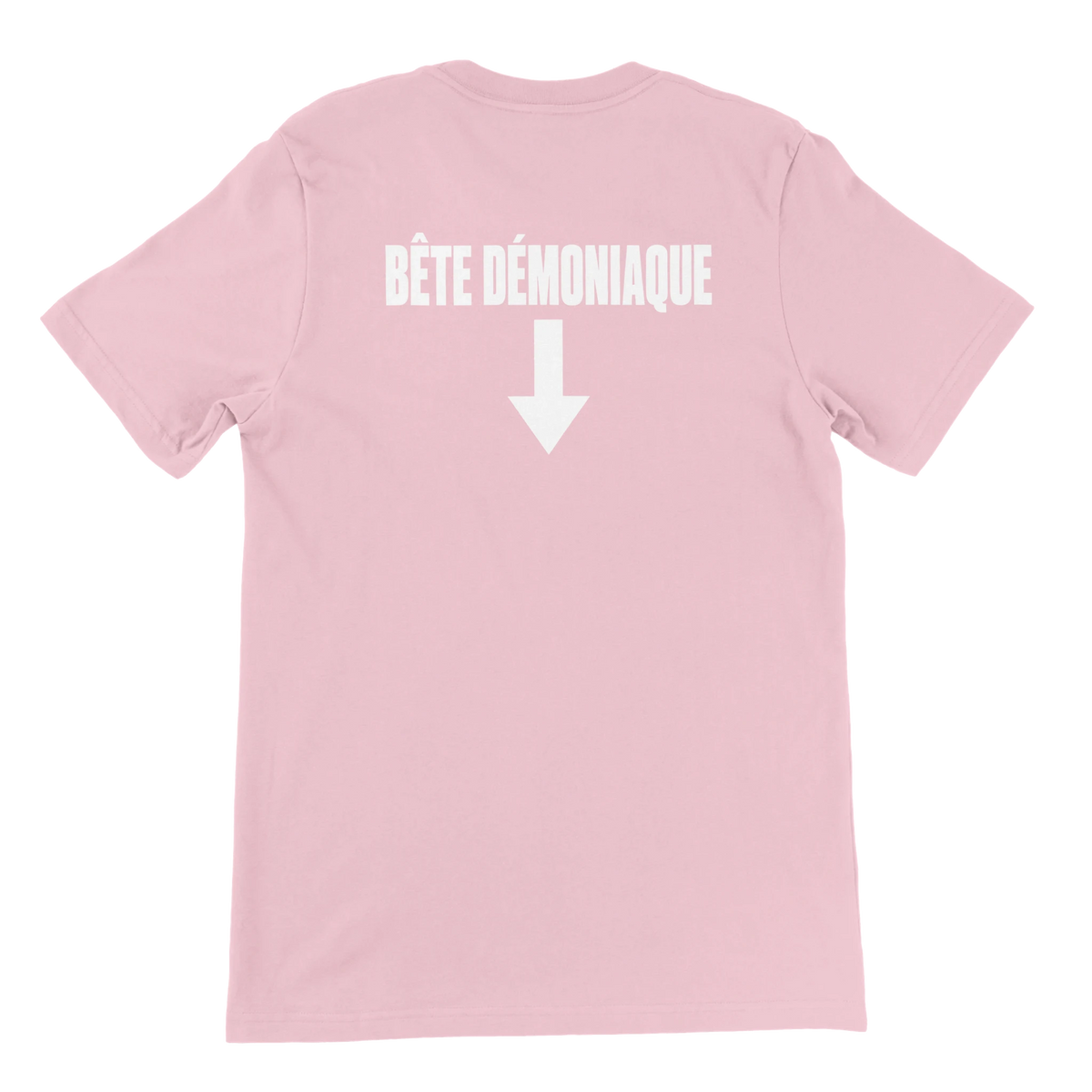 T-shirt « Bête démoniaque » rose, dos