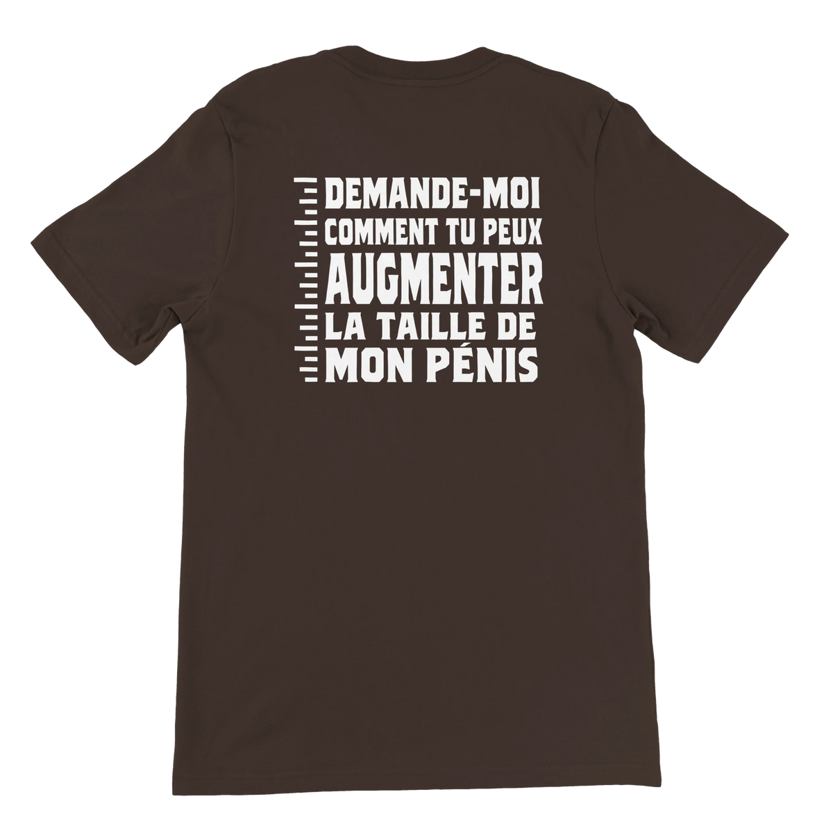 T-shirt « Demande-moi comment » marron, dos