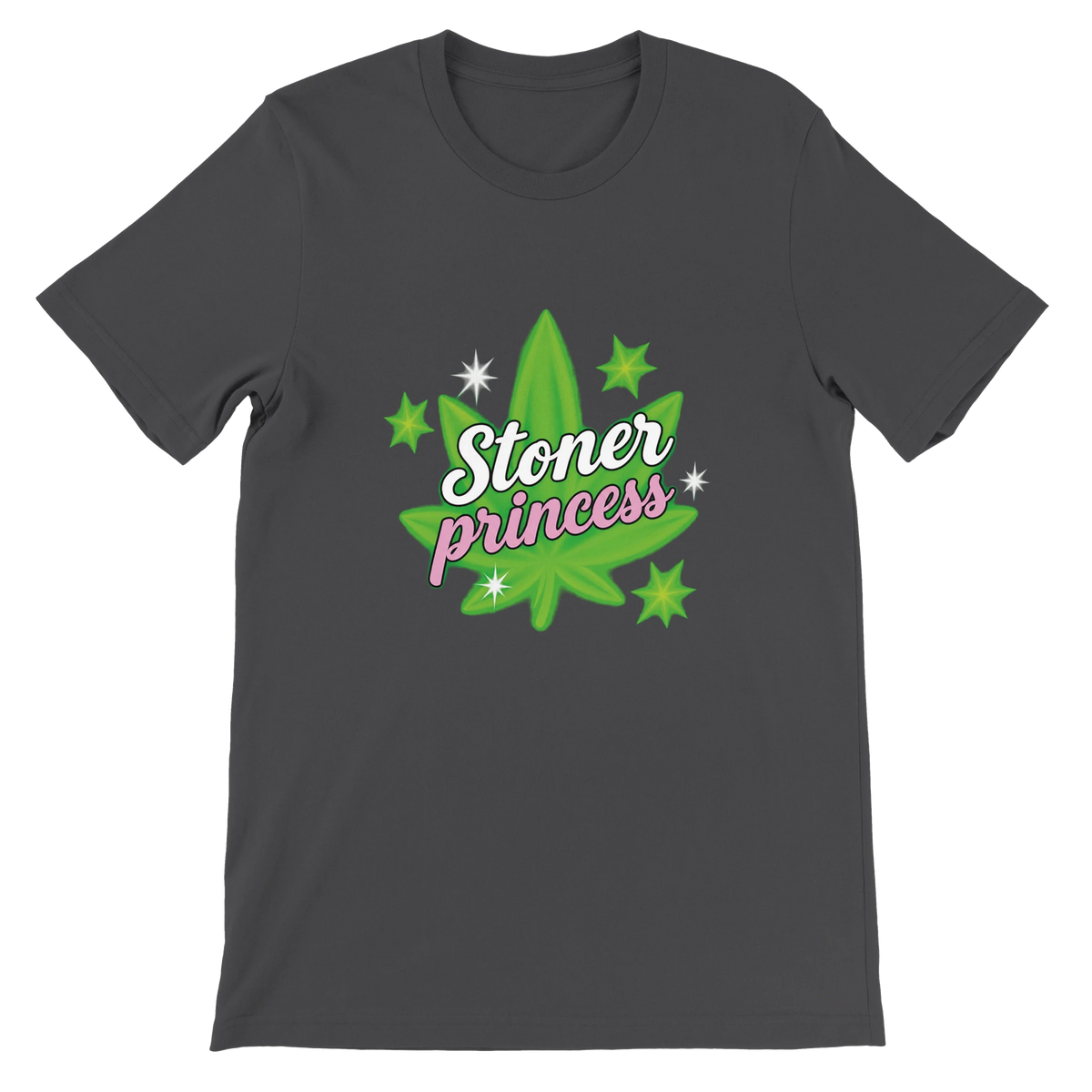 T-shirt « Stoner princess » gris foncé, devant