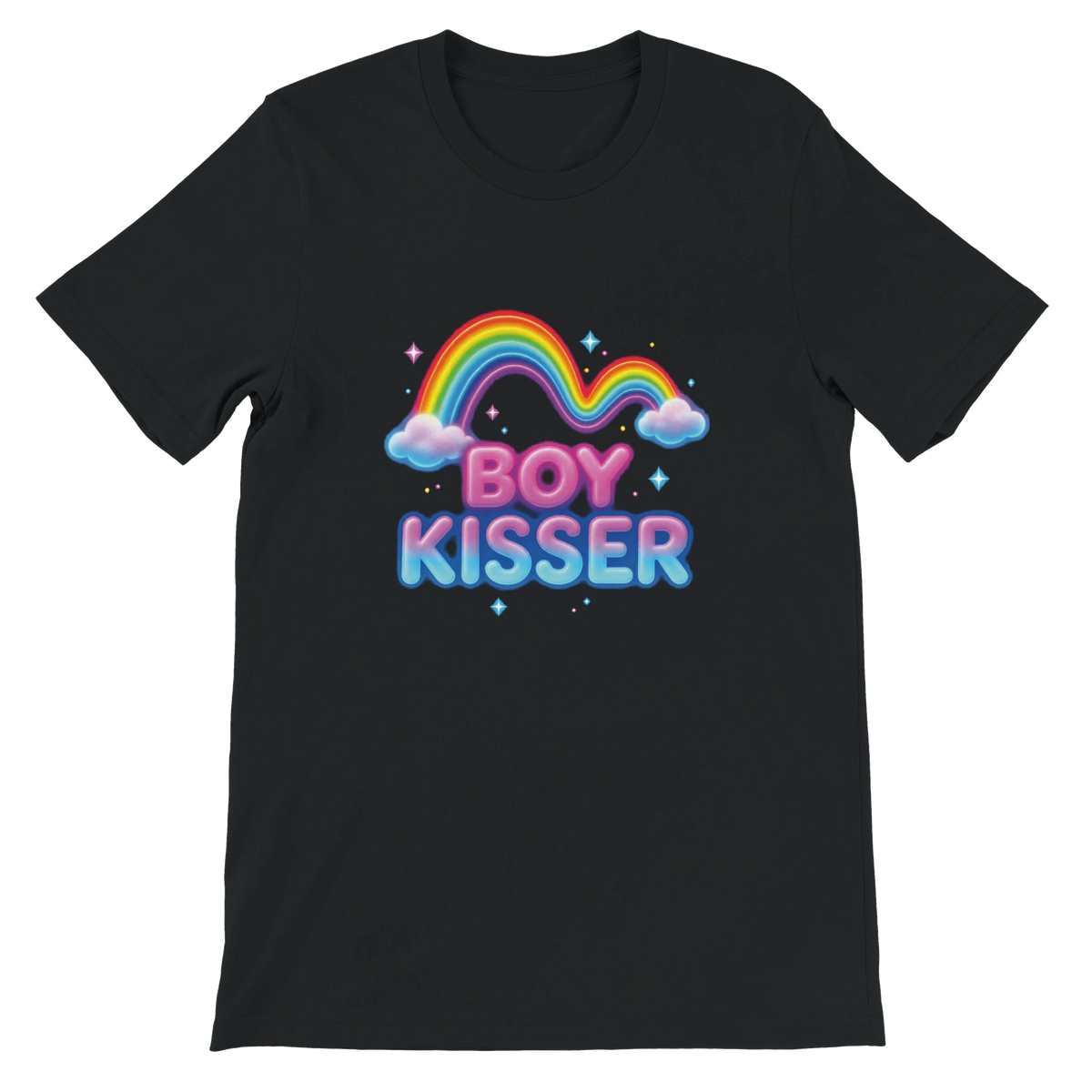T-shirt « Boy kisser » noir, devant