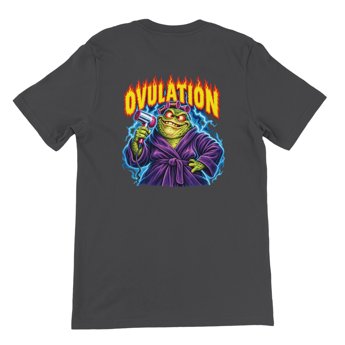 T-shirt « Ovulation » gris foncé, dos