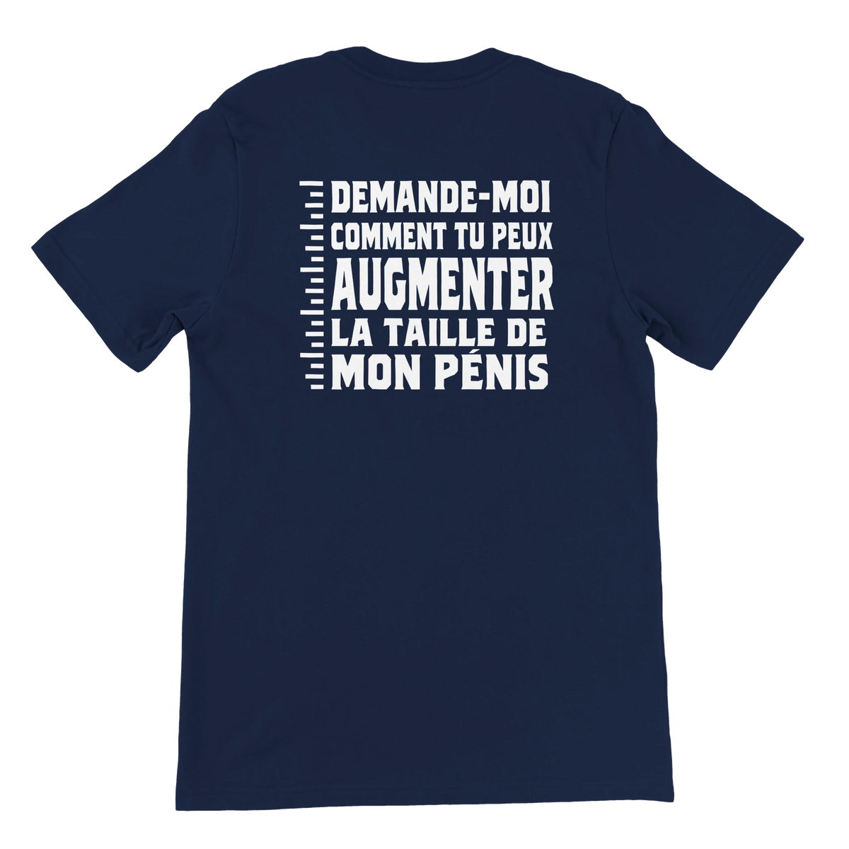 T-shirt « Demande-moi comment » bleu marine, dos