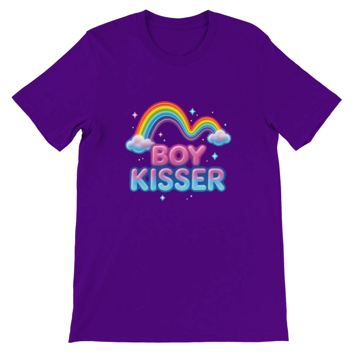 T-shirt « Boy kisser » violet, devant