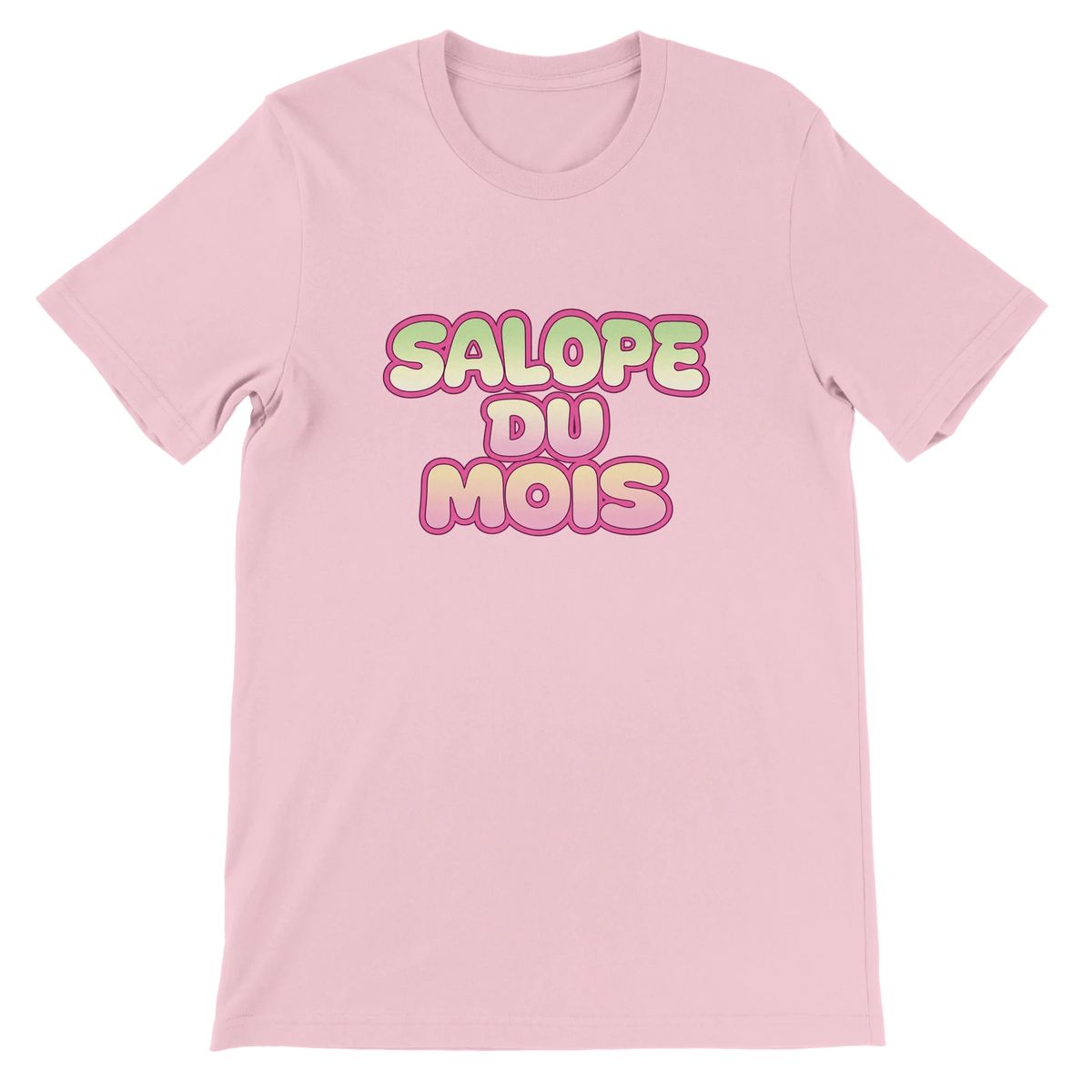 T-shirt « Salope du mois » rose, devant