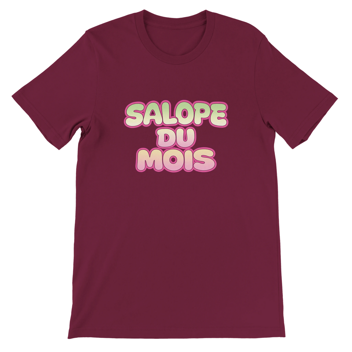 T-shirt « Salope du mois » bordeaux, devant