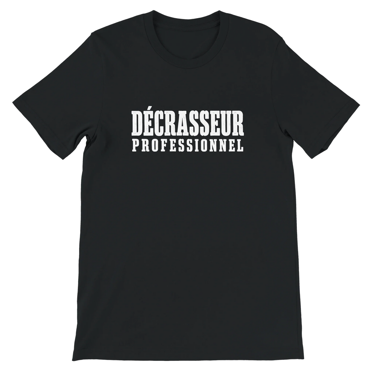 T-shirt « Décrasseur professionnel » noir, devant