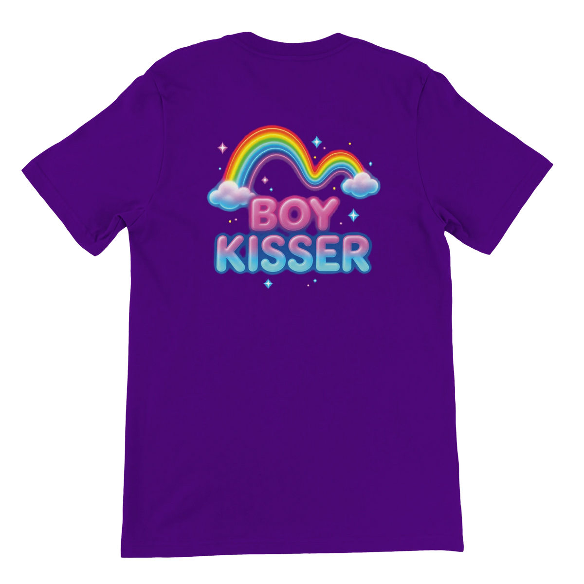 T-shirt « Boy kisser » violet, dos