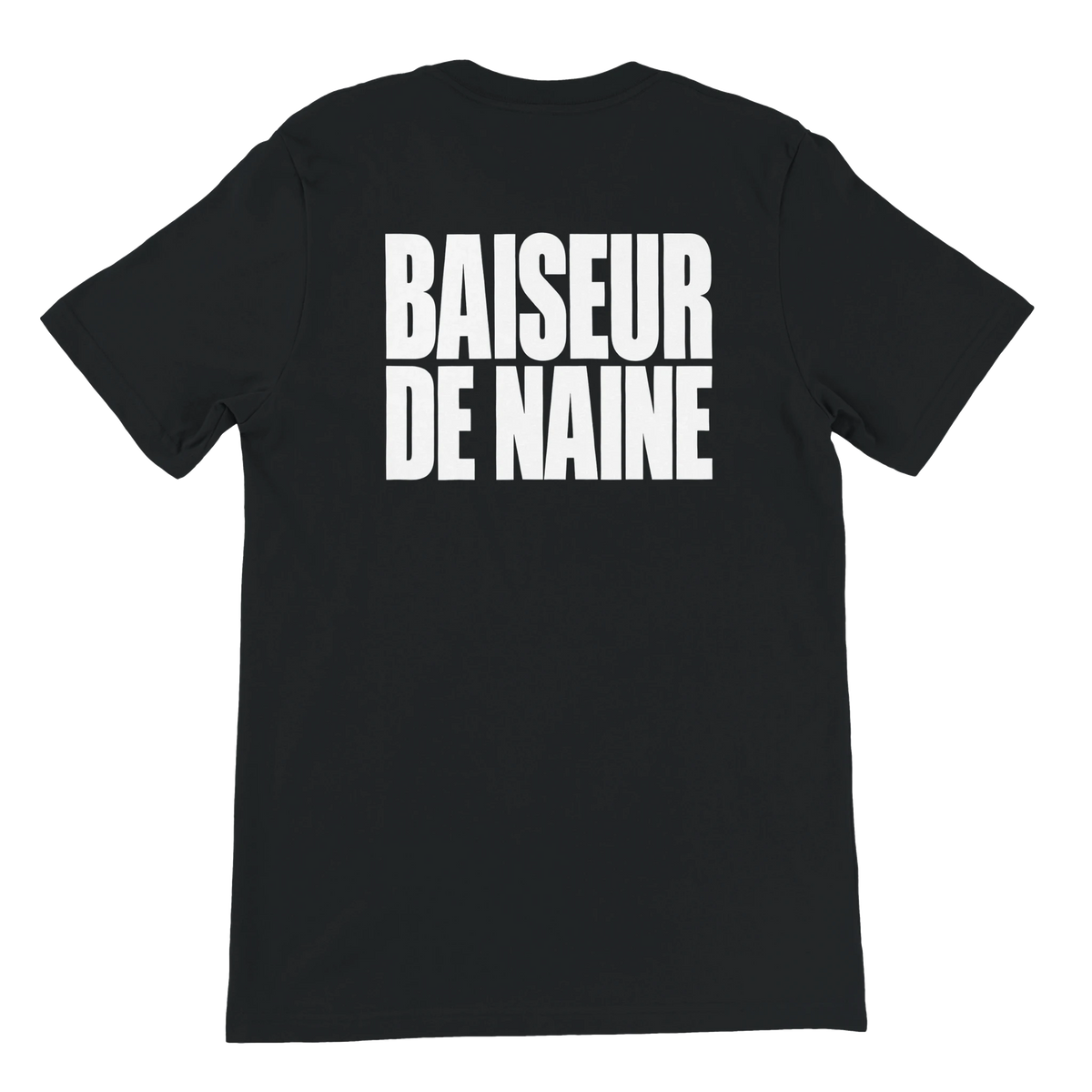 T-shirt « Baiseur de naine » noir, dos
