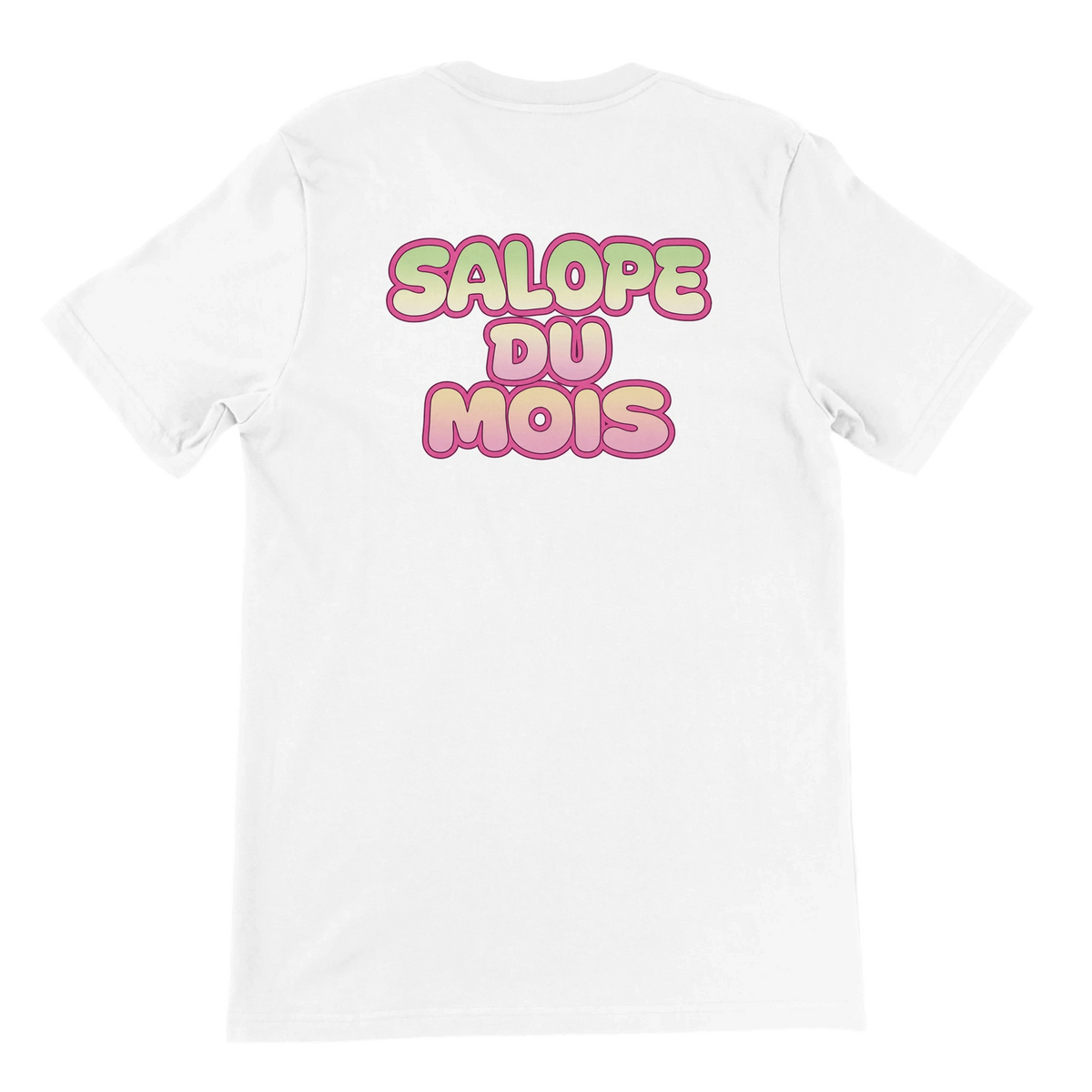 T-shirt « Salope du mois » blanc, dos