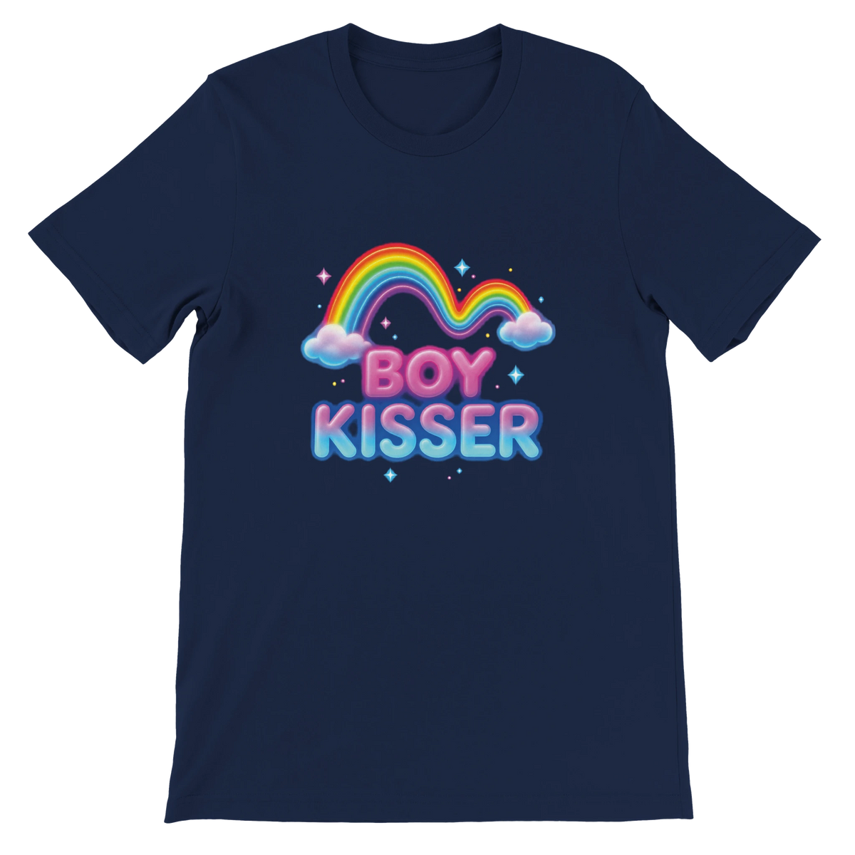 T-shirt « Boy kisser » bleu marine, devant