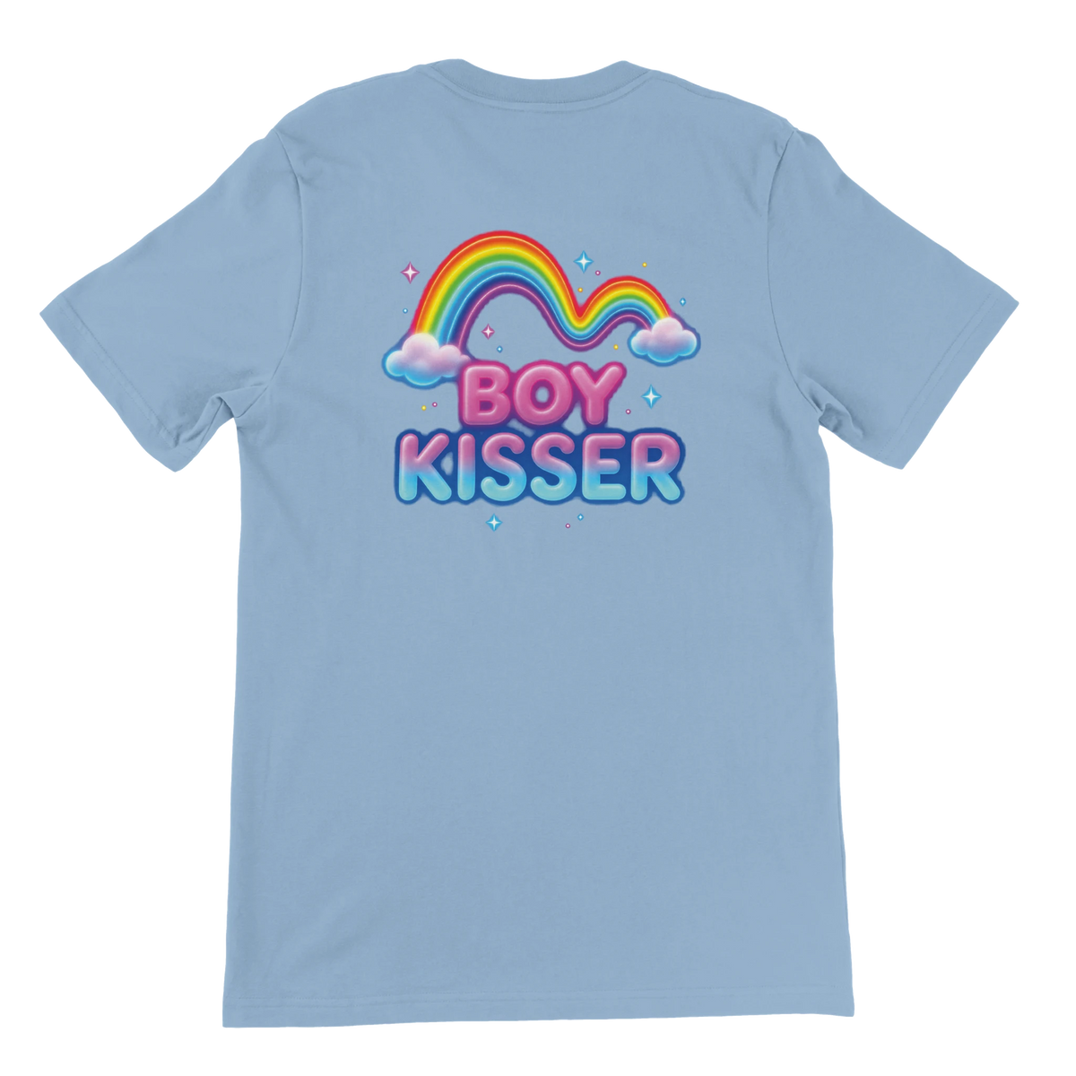 T-shirt « Boy kisser » bleu ciel, dos