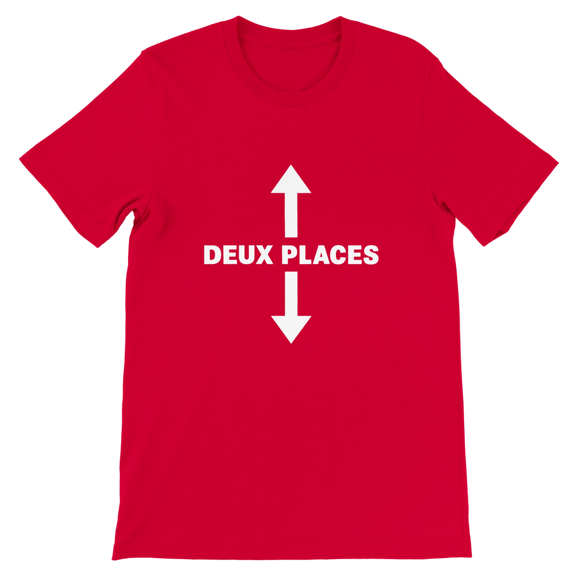 T-shirt « Deux places » rouge, devant