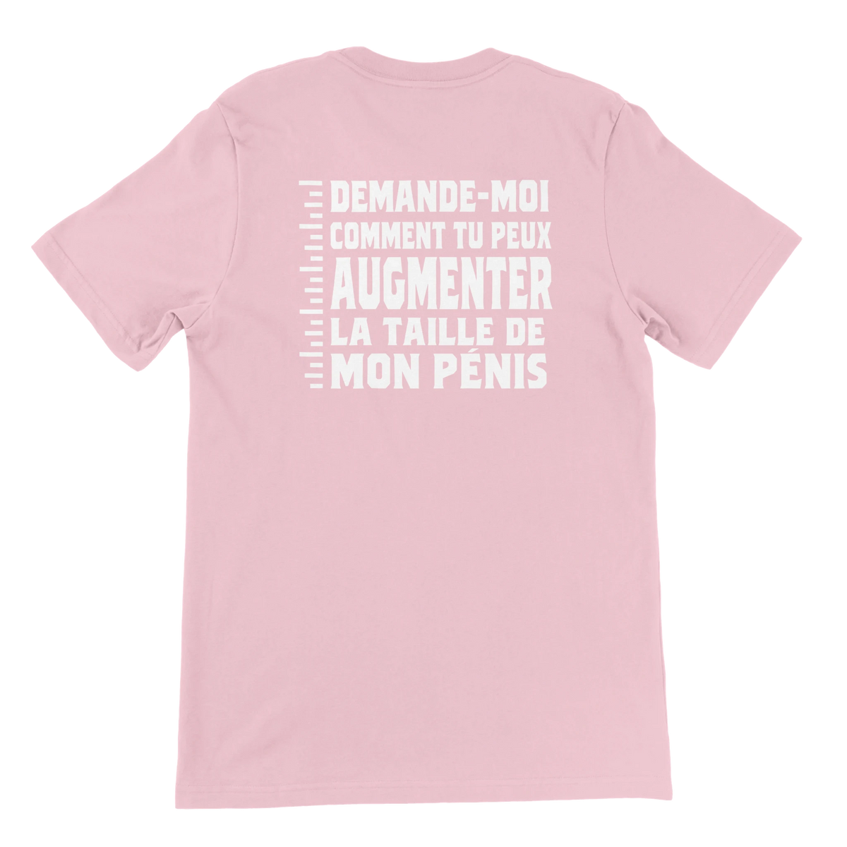 T-shirt « Demande-moi comment » rose, dos
