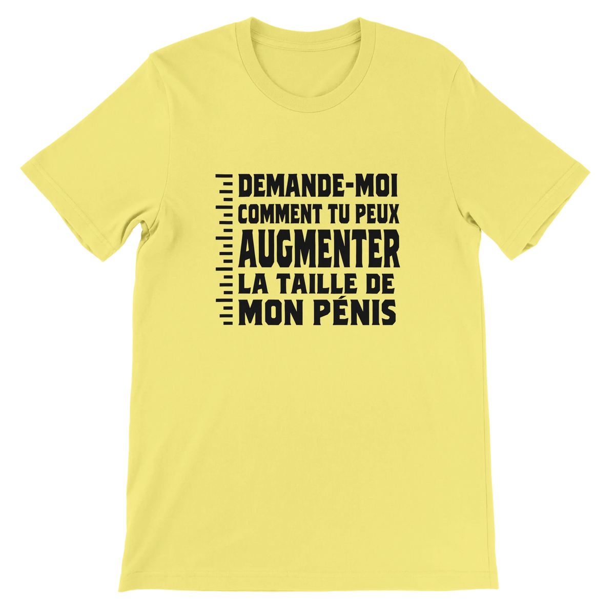 T-shirt « Demande-moi comment » jaune, devant