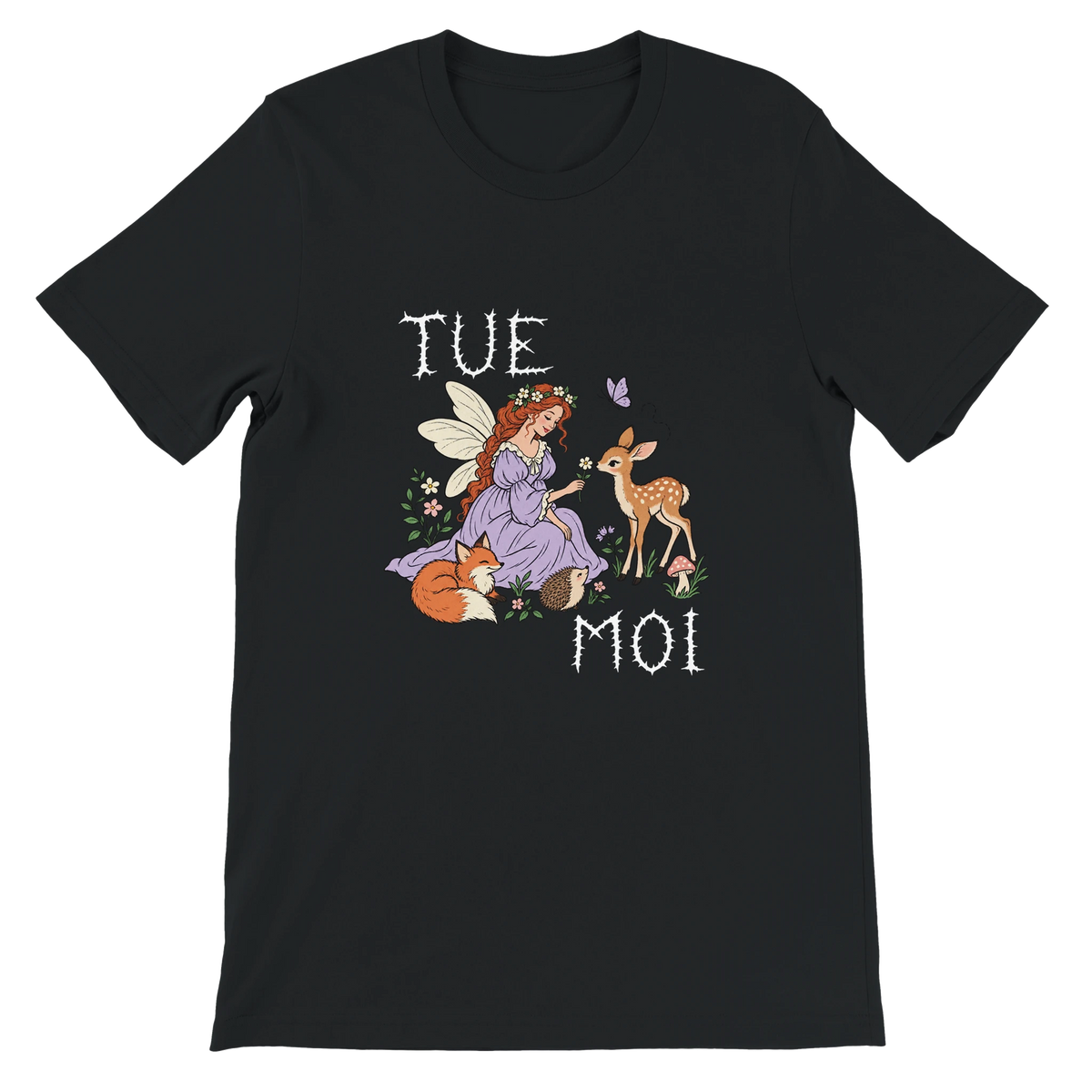 T-shirt « Tue-moi » noir, devant