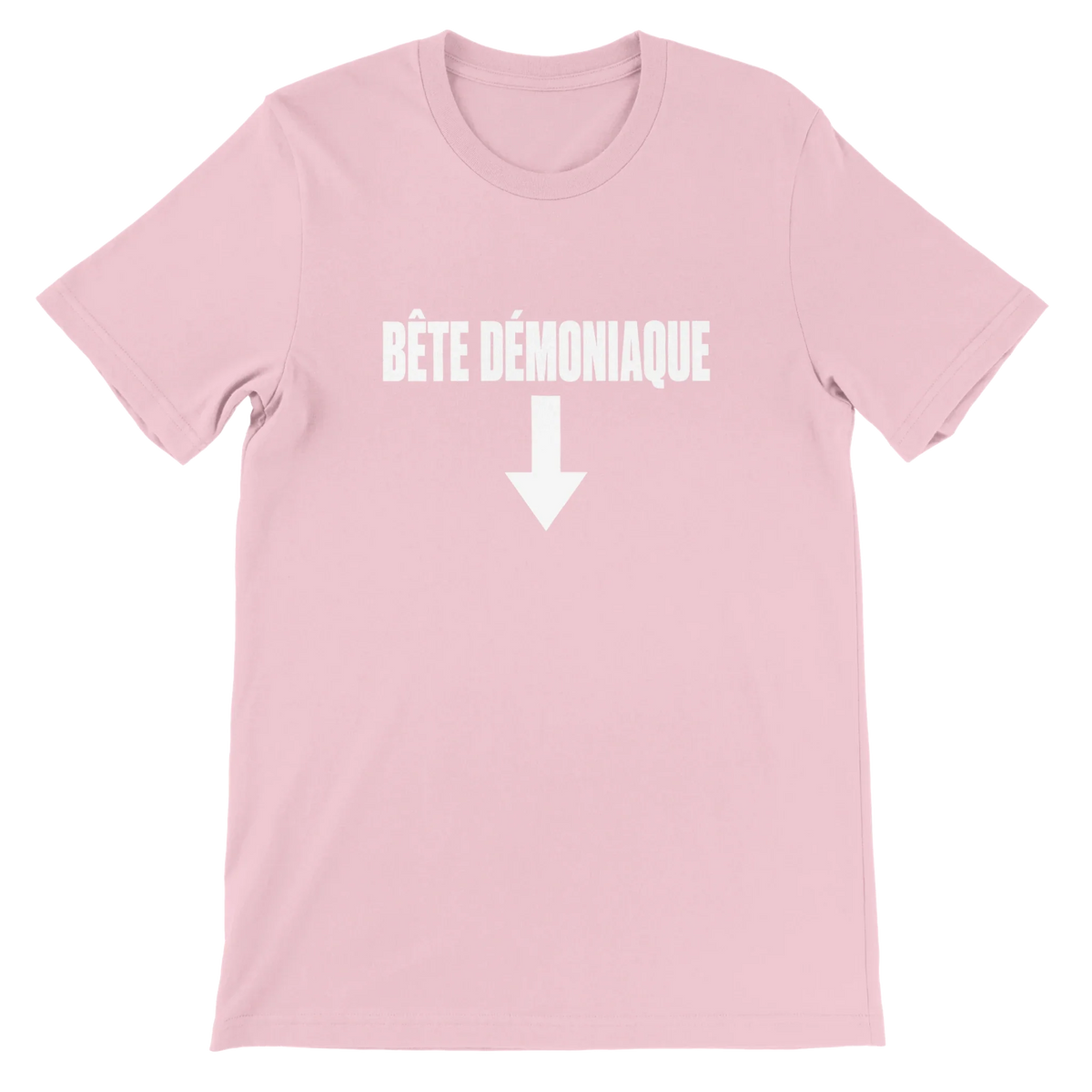 T-shirt « Bête démoniaque » rose, devant