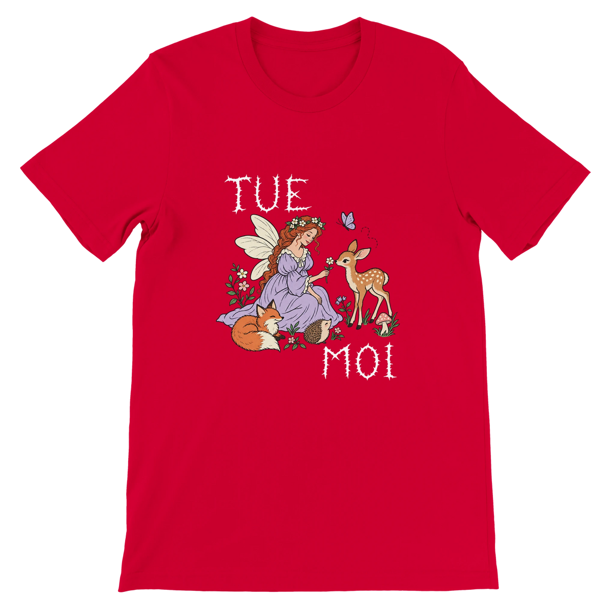 T-shirt « Tue-moi » rouge, devant