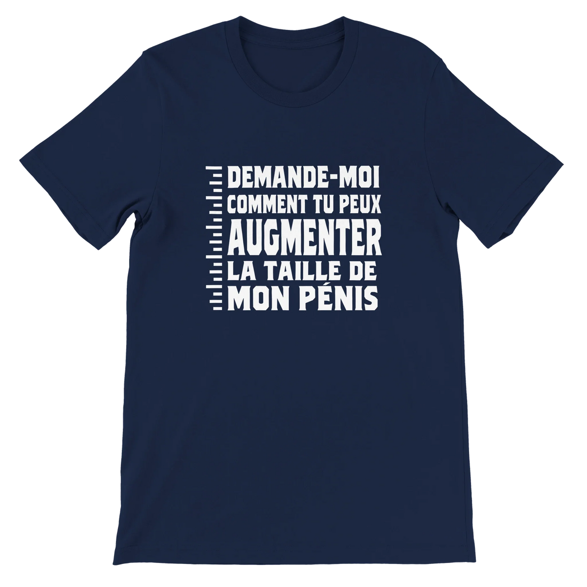 T-shirt « Demande-moi comment » bleu marine, devant