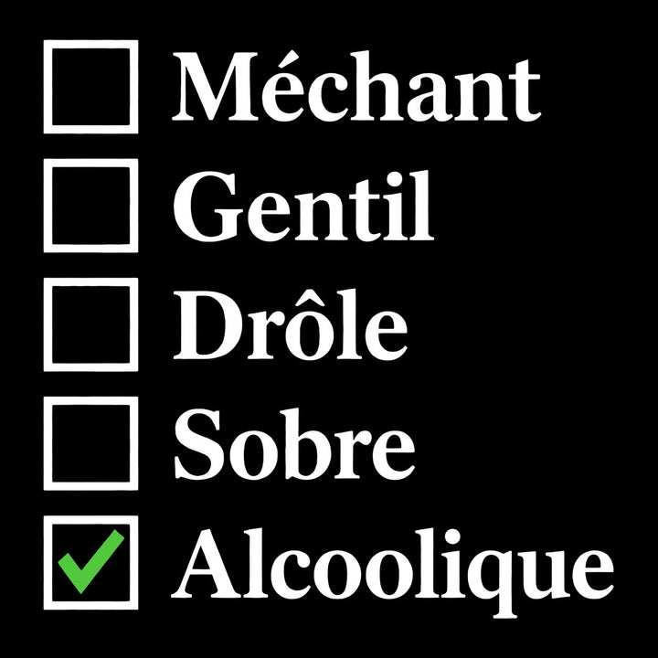 Case cochée : alcoolique